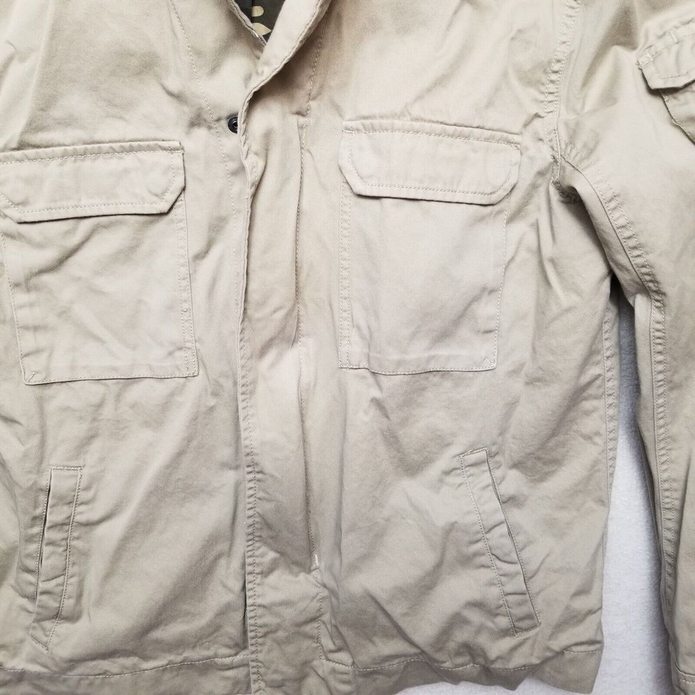 VINCE Women's Utility Cargo Beige Field Camo Lined Jacket Cotton Size Large - Picture 13 of 13